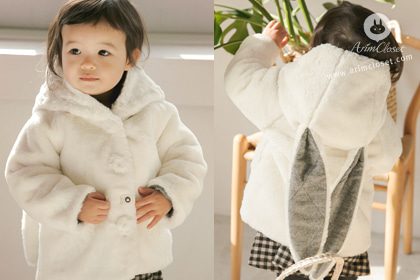 [4차제작] 나만의 겨울토끼야 너무 사랑해 :) - lovely bunny fur baby coat