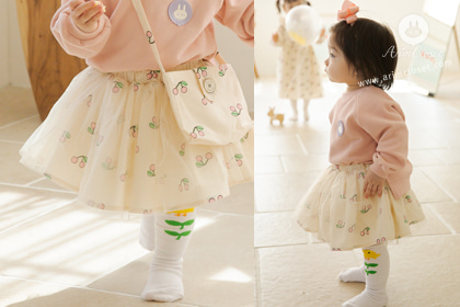 [4차제작] 까꿍~깜찍한 아기 체리야 - so cute cherry baby tutu cotton skirt