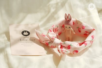 복숭아를 닮아 귀여운 쪼꼬미의 스카프랍니다 - pink peach cotton baby petit scarf