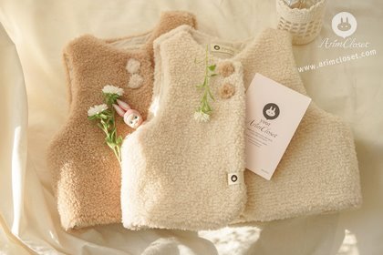[2차제작] 몽실몽실 쪼꼬미가 더 귀염해지는날 - 2color 2oz fleece fur baby vest