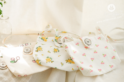 쪼꼬미의 귀여운 가방이래요 :) - yellow flower or pink cherry baby cotton linen cross bag