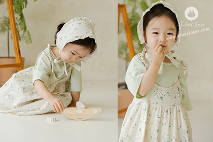 [5차제작] 그녀와 작은 발걸음 맞추기 :) -  baby organic style flower cotton long dress