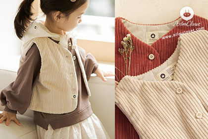 [4차제작] 오늘도 귀여운 쪼꼬미에게 따스한 뽀뽀 - 2color 2oz baby cotton inner vest