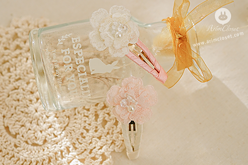 [3차제작]쪼꼬미 닮은 예쁜 아기꽃 - ivory or pink cute flower pin