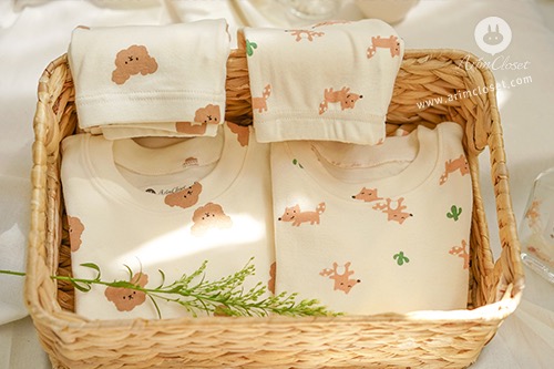 [2차제작] 쪼꼬미는 달라~귀염 실내복, 여우와 곰돌이 이야기- cute fox or cute bear cotton baby homewear set