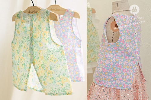 [new10%↓ 8.18 11am까지] 향긋한 꽃내음에 싱그러워 기분좋은 쪼꼬미라죠 :) -so cute green or blue cotton baby simple blouse