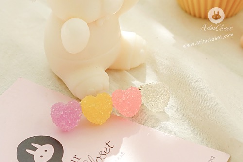 쪼꼬미가 좋아하는 달콤한 하트 사탕들 - like candy heart pin (1ea)