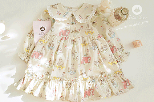 [3차제작] 귀여운 토끼들이랑 보내는 즐거운 일상 :) - so cute bunny family lace point baby dress
