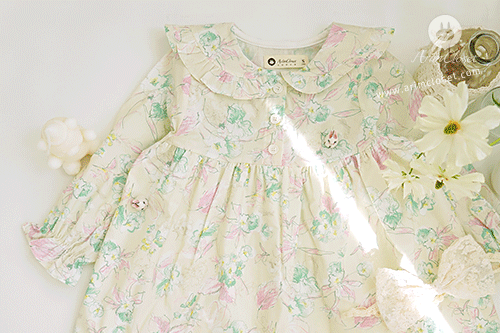 [new10%↓ 3.23 11am까지] 싱그러운 아침 햇살에 더 청순한 오늘 - so fresh flower baby cotton pure cotton dress