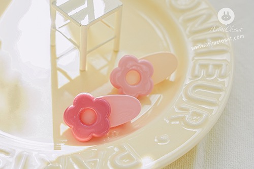 [2차입고]  햇살 가득 내려올 때 너무 예쁜 동글동글 꽃이죠~ (1ea) - cute pink flower pin