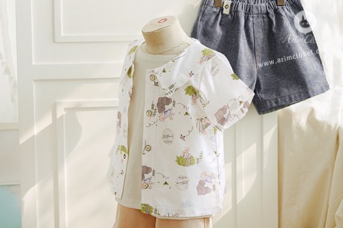[new10%↓ 6.15 11am까지] 숲속에서 만난 귀여운 아가토끼의 일상:) - cute bunny cotton baby sailor shirts