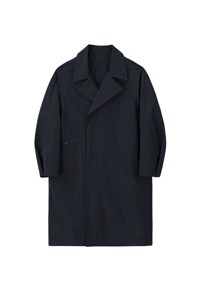 Double Breasted Paper Coat_ Navy