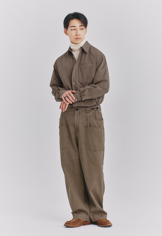 (10/4 Order Open) French Workwear Pants_ Brown