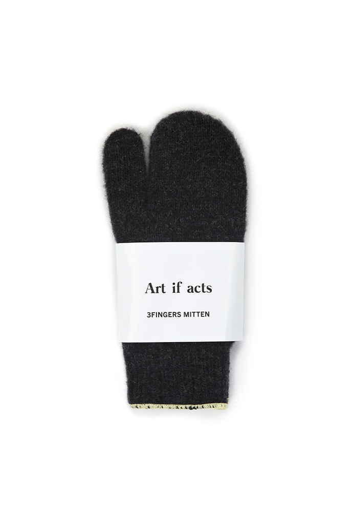 TEMBEA X Art if acts_ 3 Fingers Mitten_ Charcoal