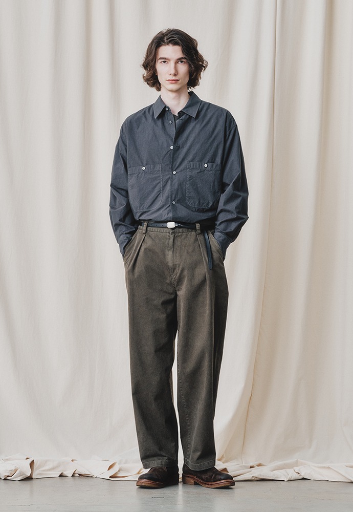 (April Release) Two Pocket Shirt_ Charcoal