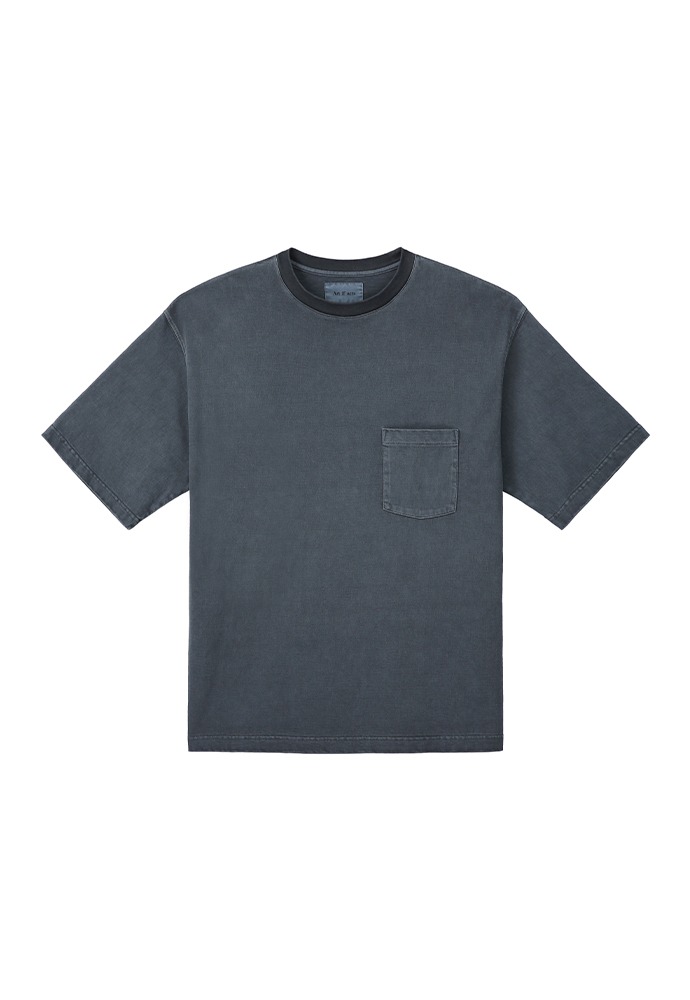 One Pocket Garment Dyeing T-Shirts_ Dark Indigo