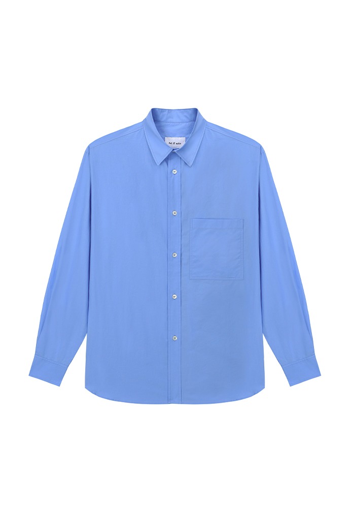 New Solid Pocket Shirt_ Sax Blue