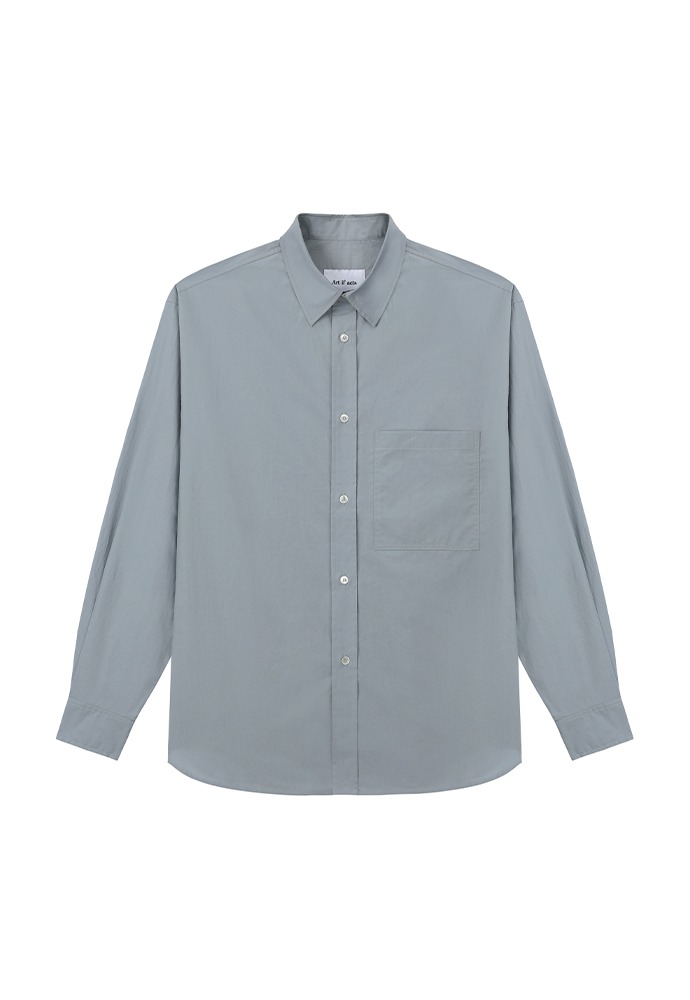 New Solid Pocket Shirt_ Cool Grey