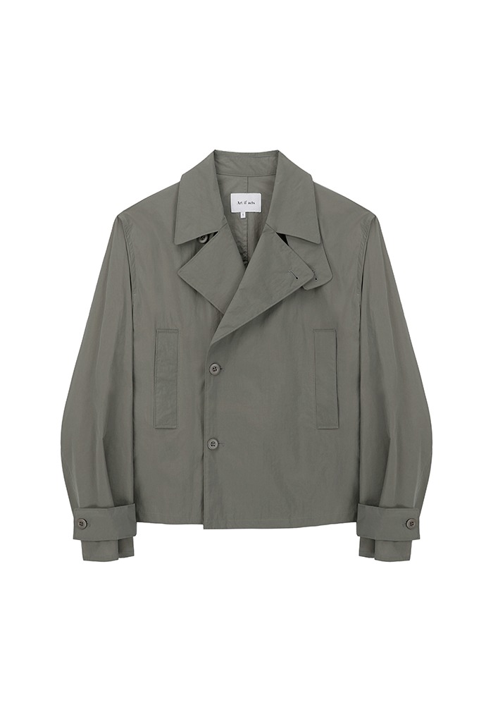 Cropped Trench Coat_ Sage Green