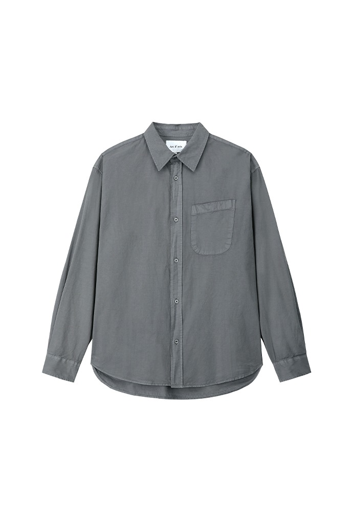 Padre Garment-dyed Shirt_ Bluish Grey