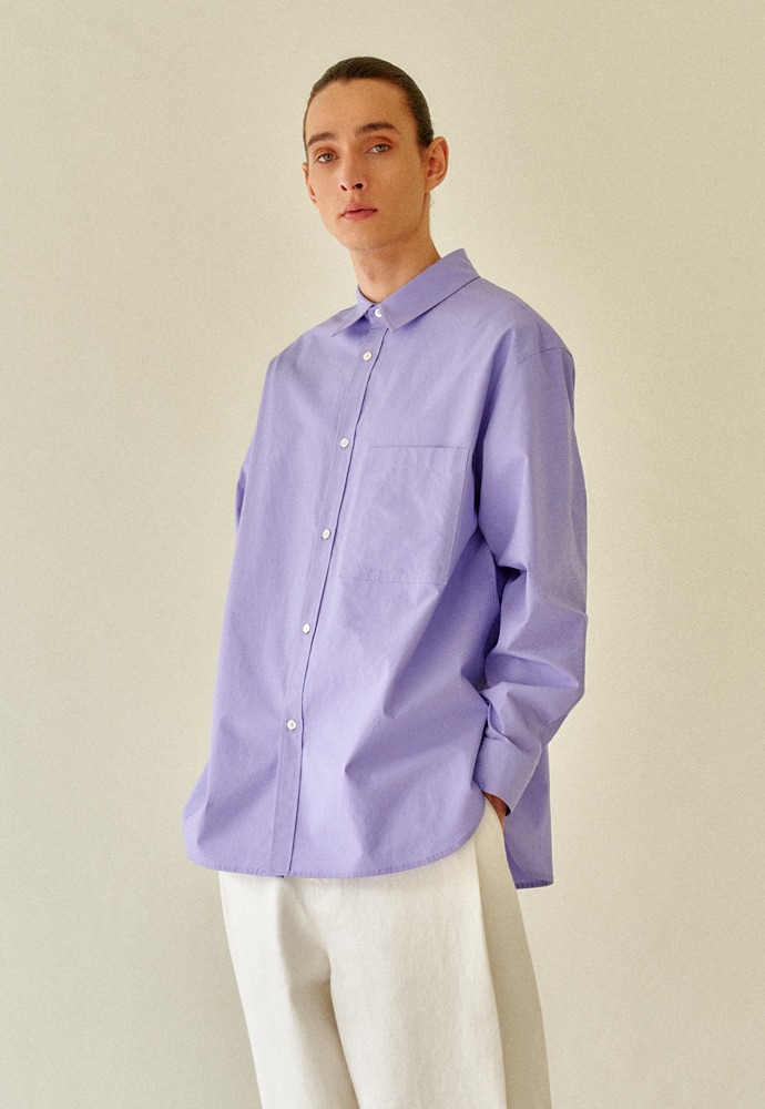 Solid Pocket Shirt_ Purple