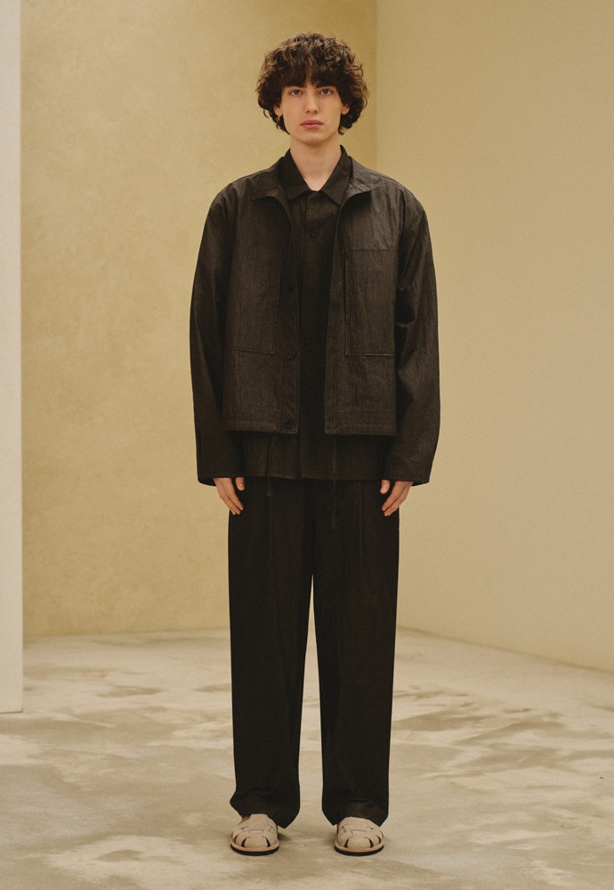 Structured Wide Pants_ Charcoal