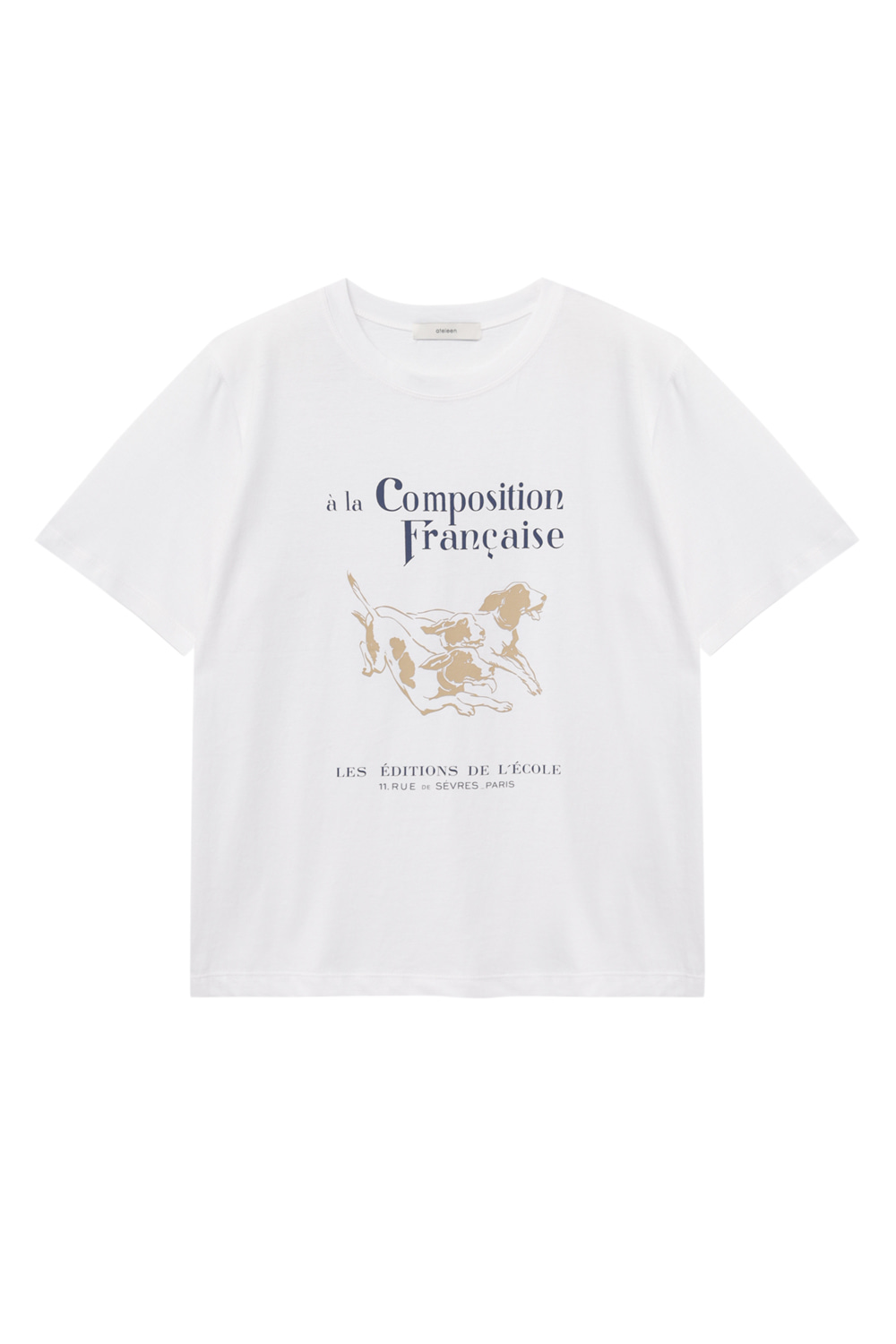 French Edition Cotton T-shirt (White)
