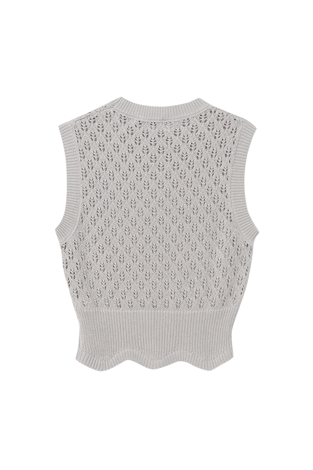 Lace Knit Vest (Gray)