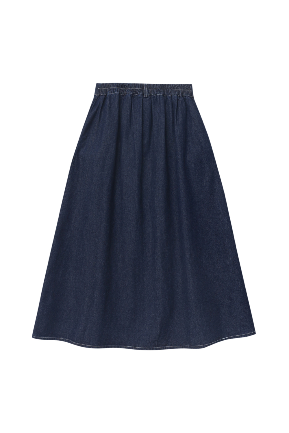 Midi Flap Pocket Denim Skirt