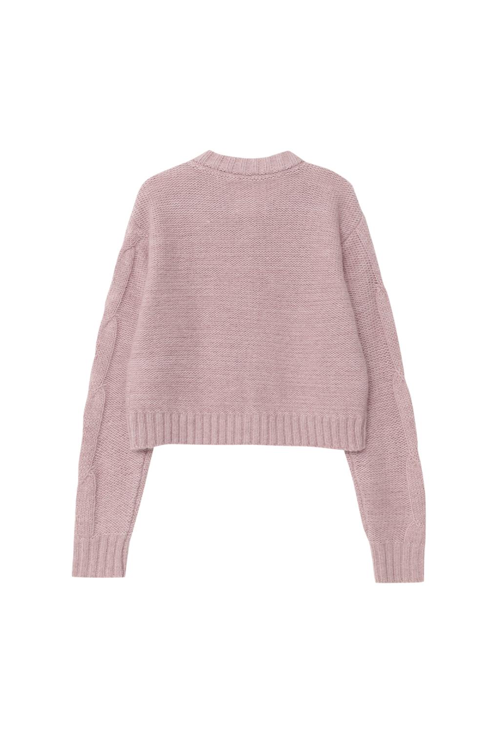 Merry Mohair Cable Knit Cardigan (Pink)