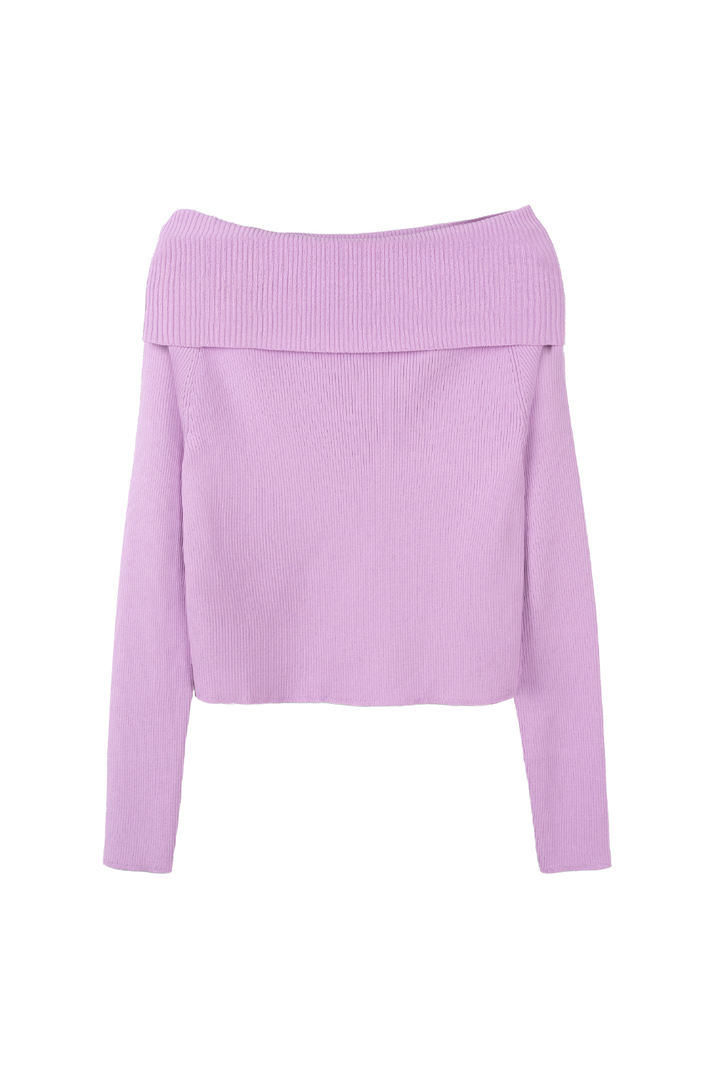 Velo Off-Shoulder Knit Top (Lilac)
