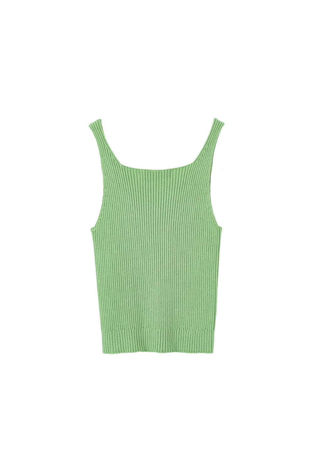V-Neck Wholegarment Sleeveless Top (Light Green)