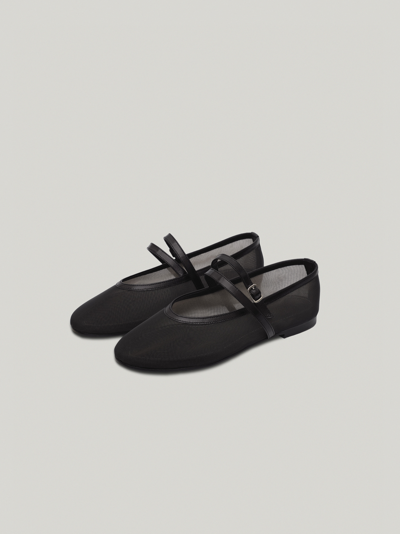 [25SS/人気]★LUMEN★DOUBLE STRAP MESH FLAT★メッシュフラット DOUBLE STRAP MESH FLAT (MESH BLACK) - Atelier de LUMEN