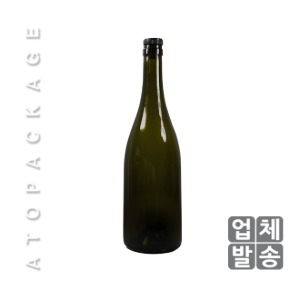갈색유리 보르고뉴 와인병 750ml 코르크마개 (1box-24개)