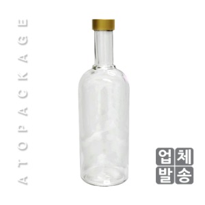유리 증류주병 750ml 플라스틱마개 (1box-20개)