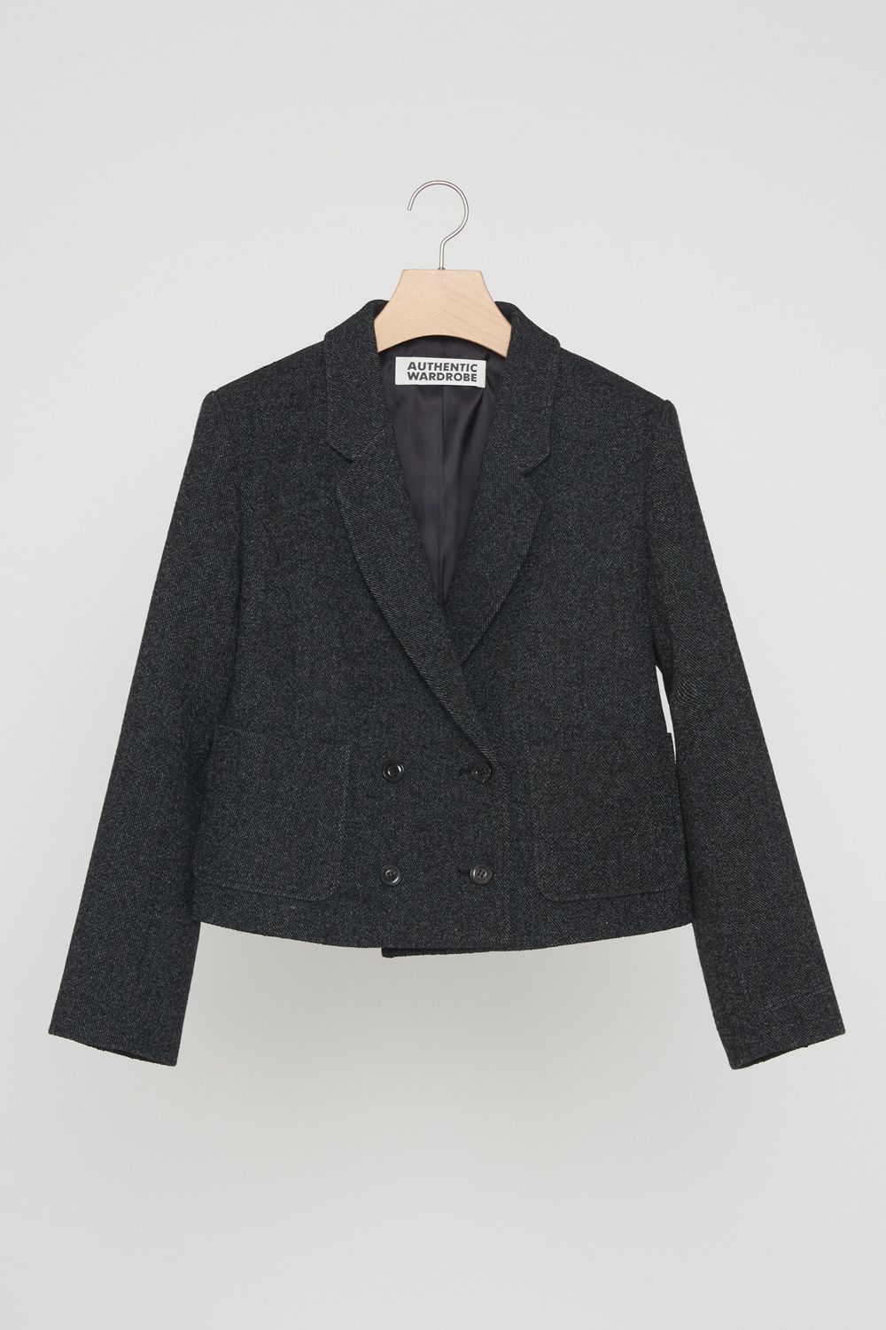 [EXCLUSIVE]Short Double Twill Wool Jacket