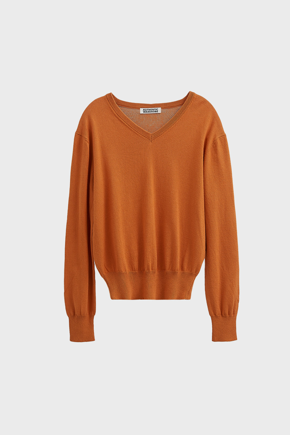 Basic color knit sweater(orange)