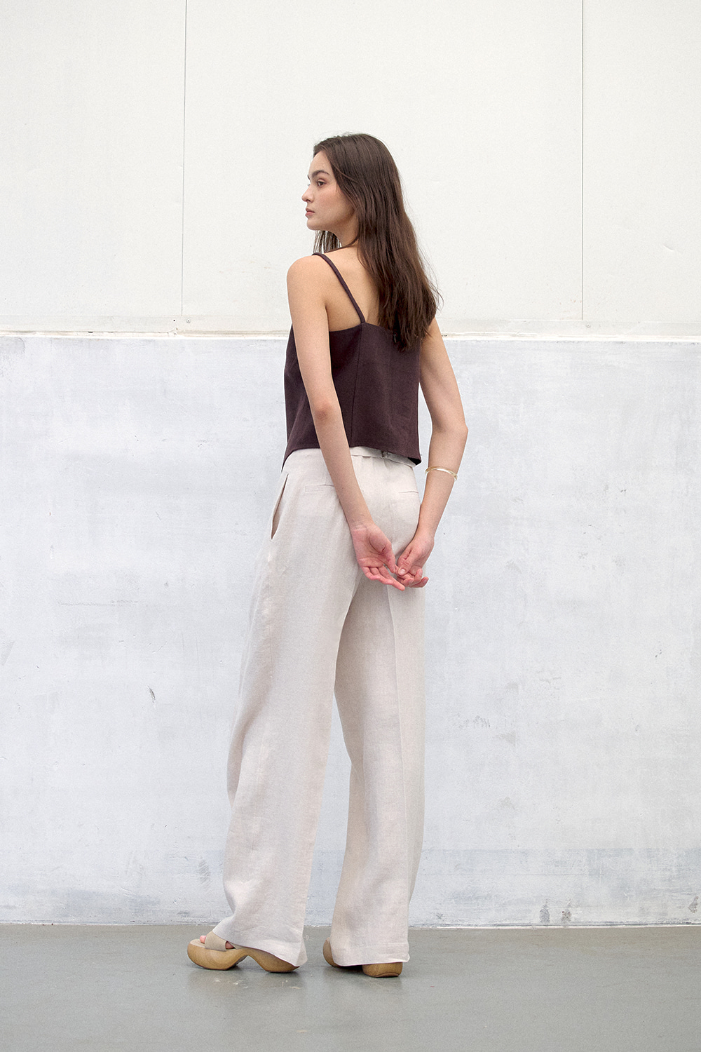 Back Detail Wide Trousers