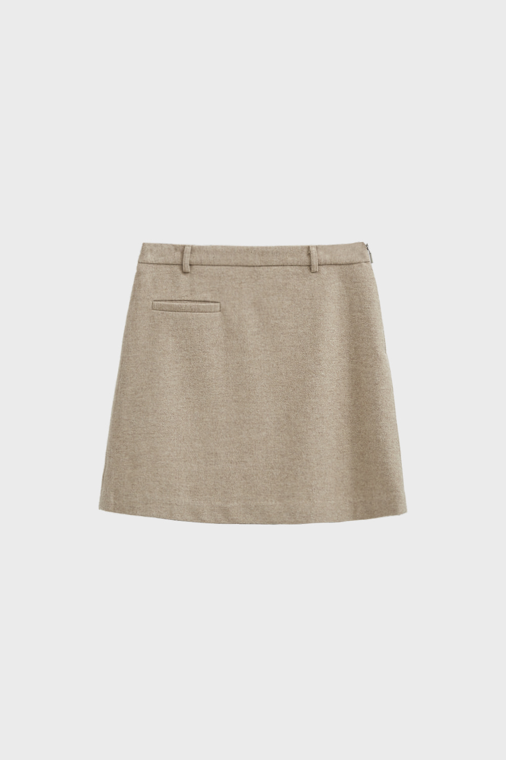 wool blend one-pocket skirt