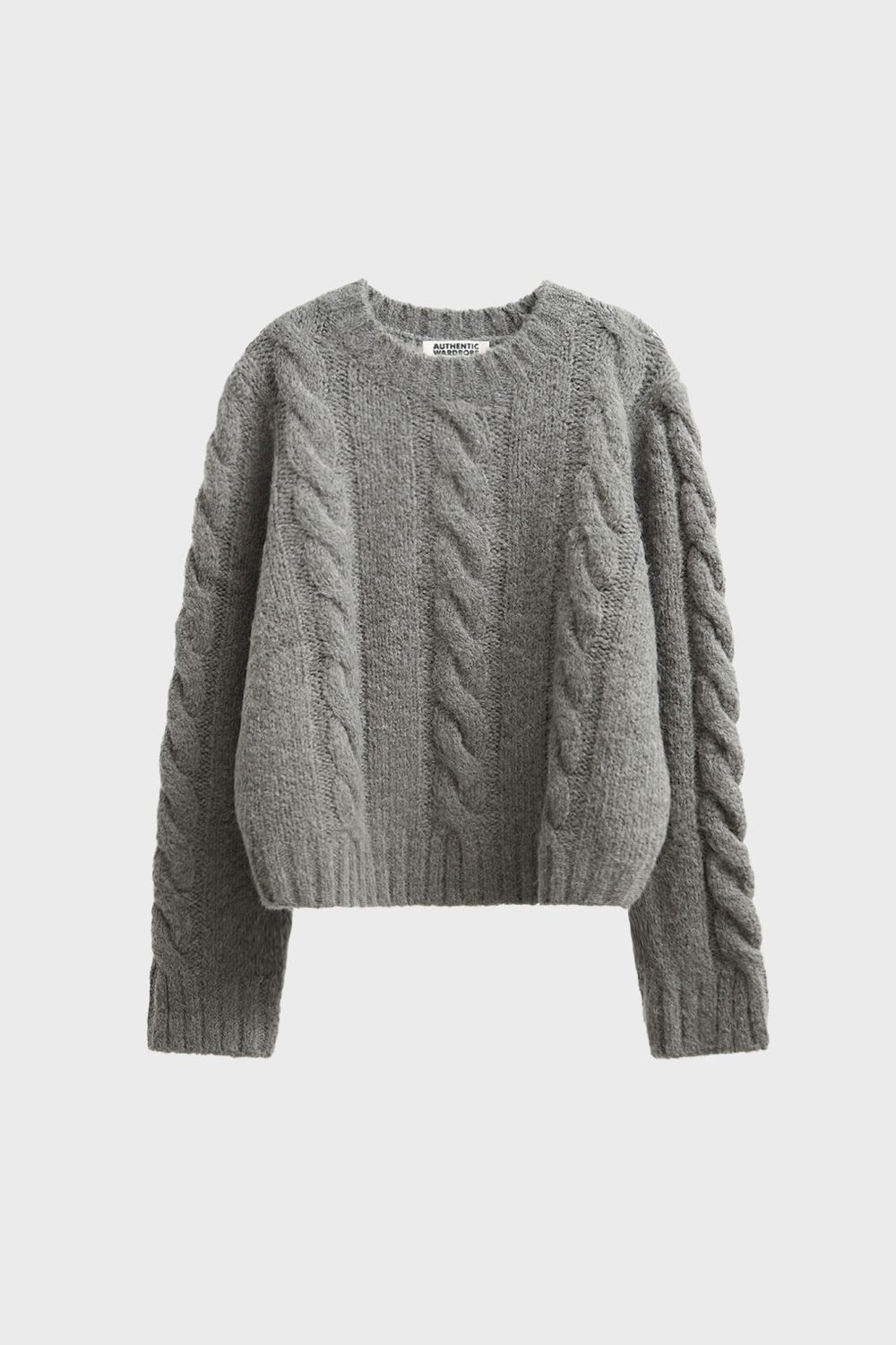 [EXCLUSIVE]Mohair Wool Blend Knitwear[Grey]