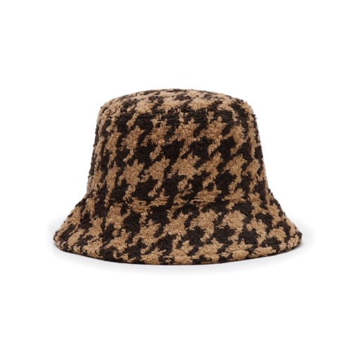 CLASSIC BUCKET HAT_CHECK BROWN