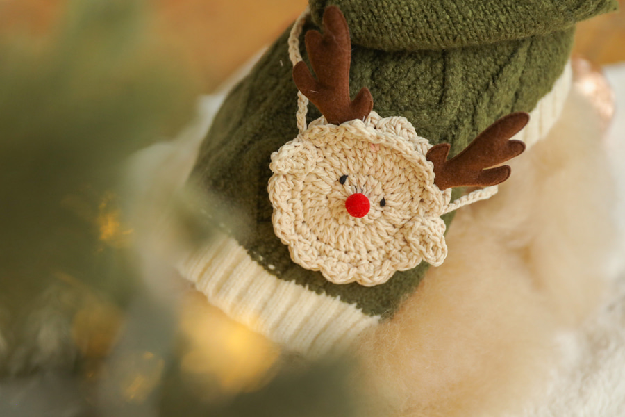 Rudolf poodle crochet mini bag (5color)