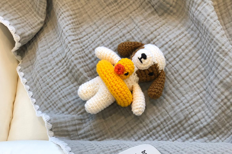 tube shih-tzu knitting toy