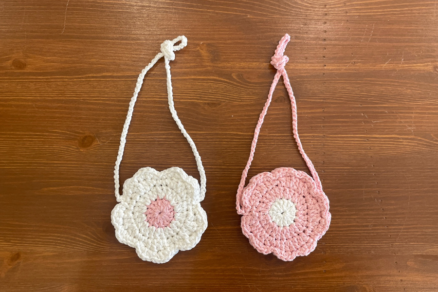 flower crochet mini bag (2color)