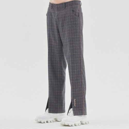 CANABY STREET CHECK PANTS_CHARCOAL