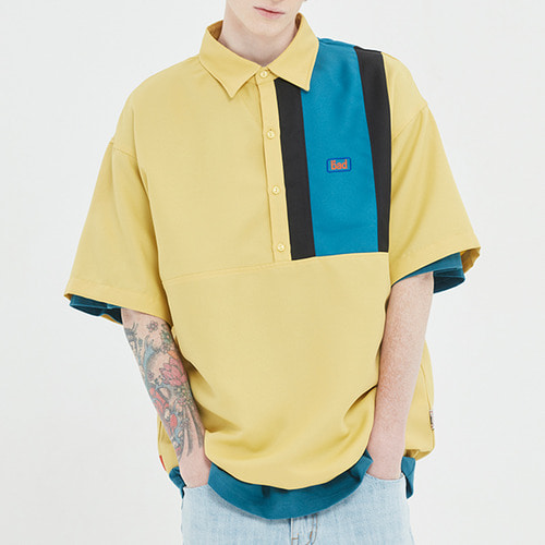 BACK POCKET POLO JERSEY_LIME YELLOW