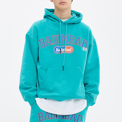 COLLEGE FONT HEAVY WEIGHT HOODIE_MINT