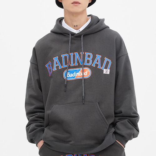 COLLEGE FONT HEAVY WEIGHT HOODIE_CHARCOAL