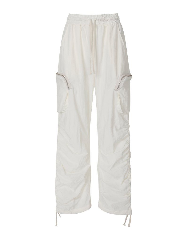 [bgc]nylon shirring cargo pants