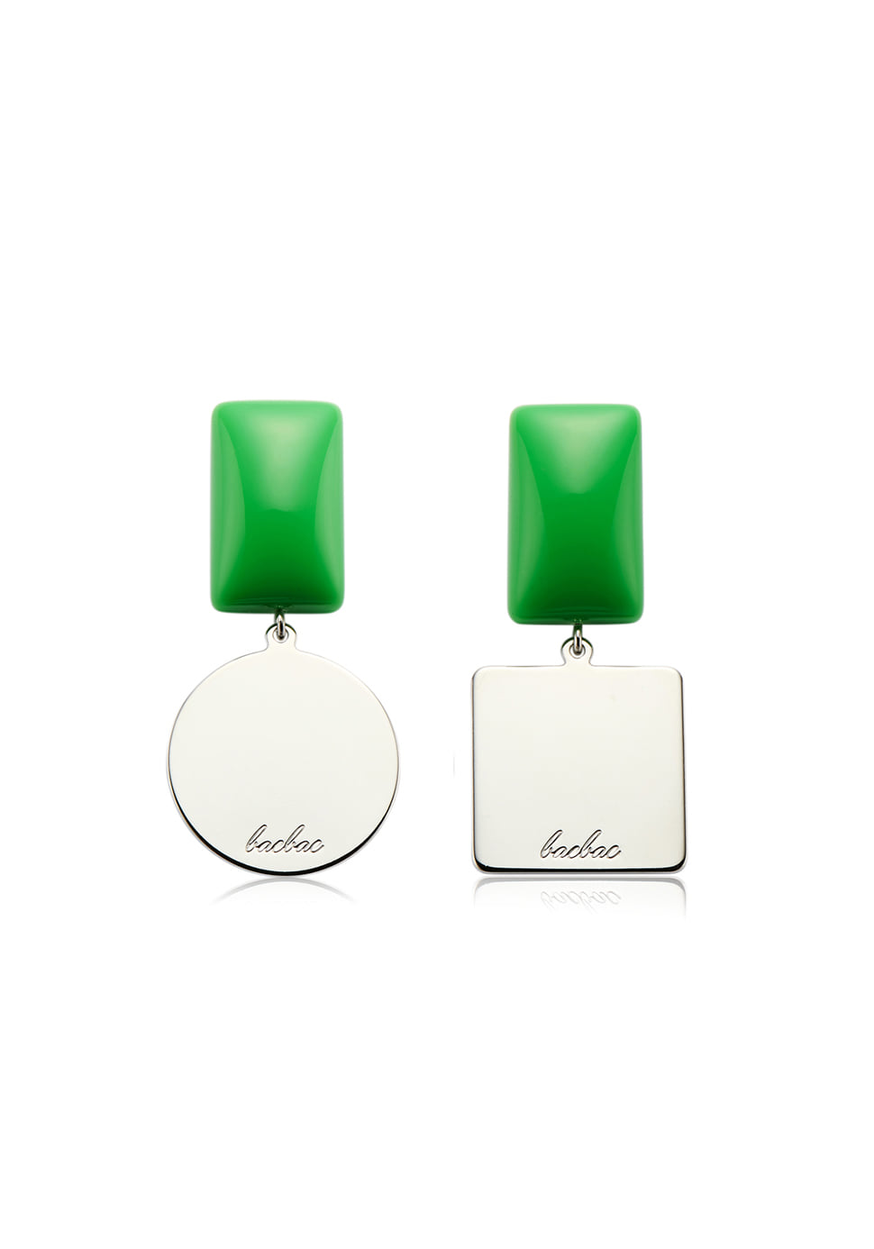 Pave Earring (neon green)
